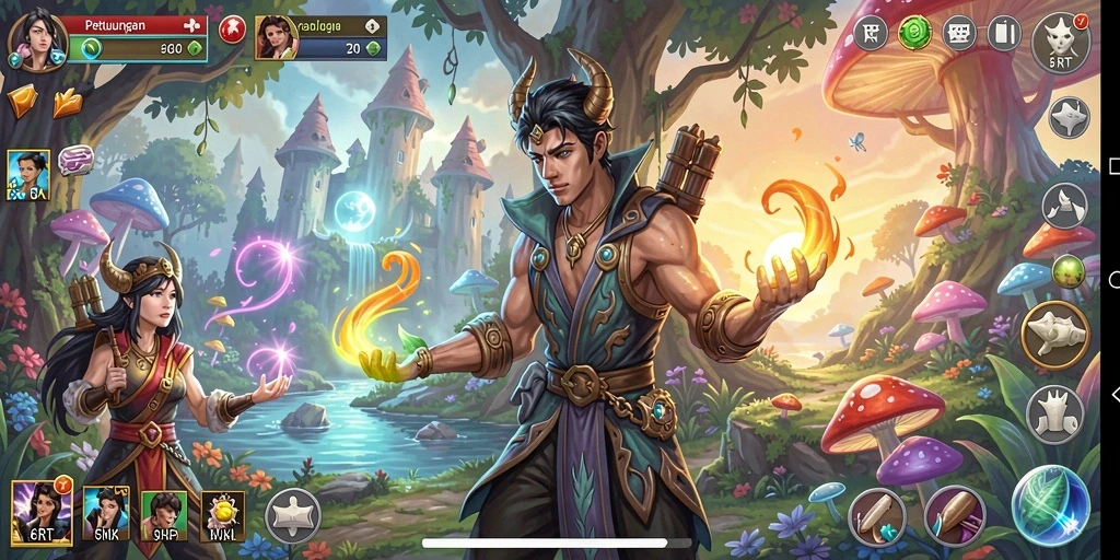Tampilan gameplay <strong>6RT</strong> yang menakjubkan saat menjelajahi dunia fantasi.