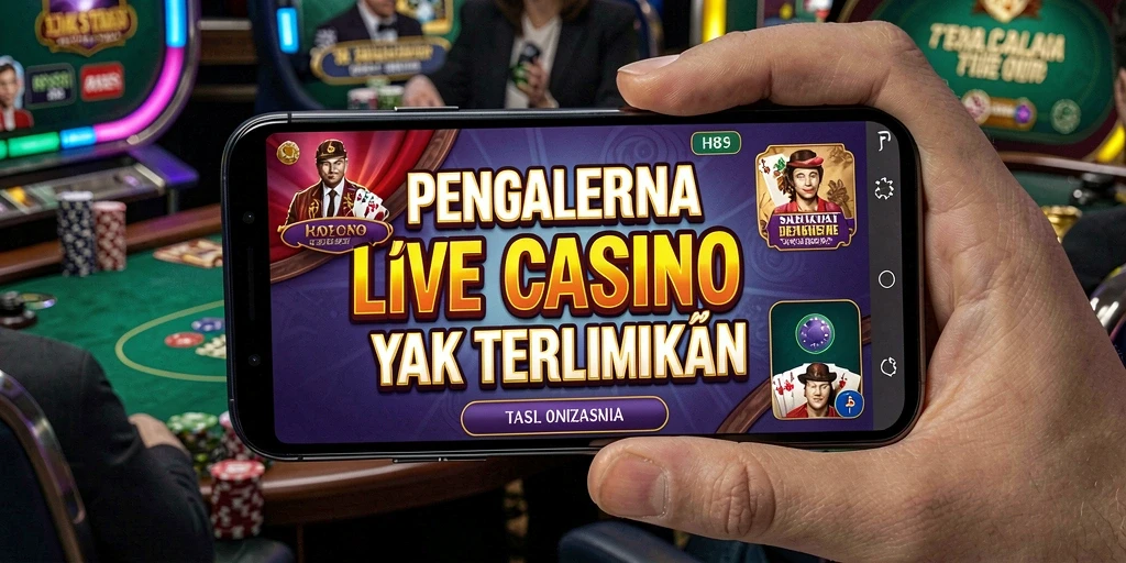 Screenshot gameplay H89 menampilkan dealer profesional dan suasana kasino yang mendebarkan.