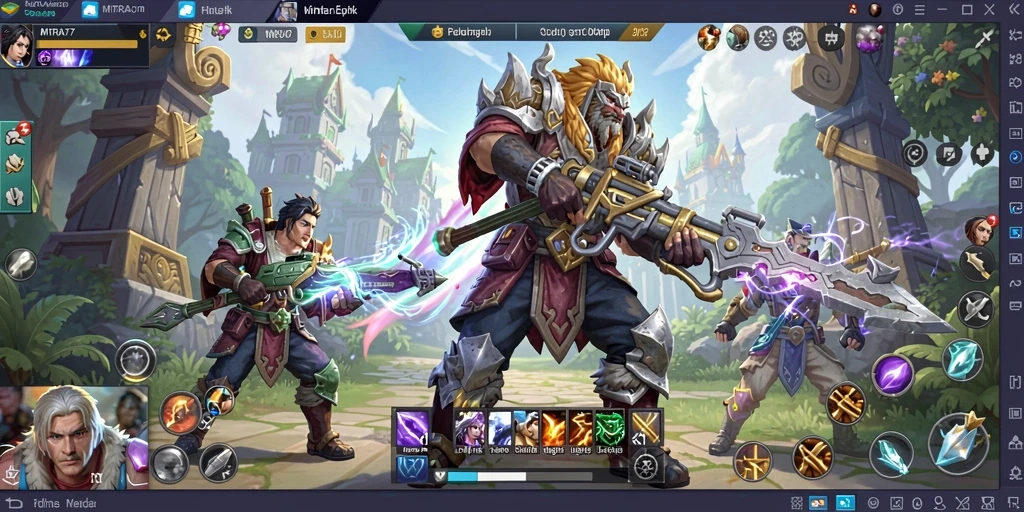 Screenshot gameplay MITRA77 yang menunjukkan petualangan seru di dunia MMORPG.
