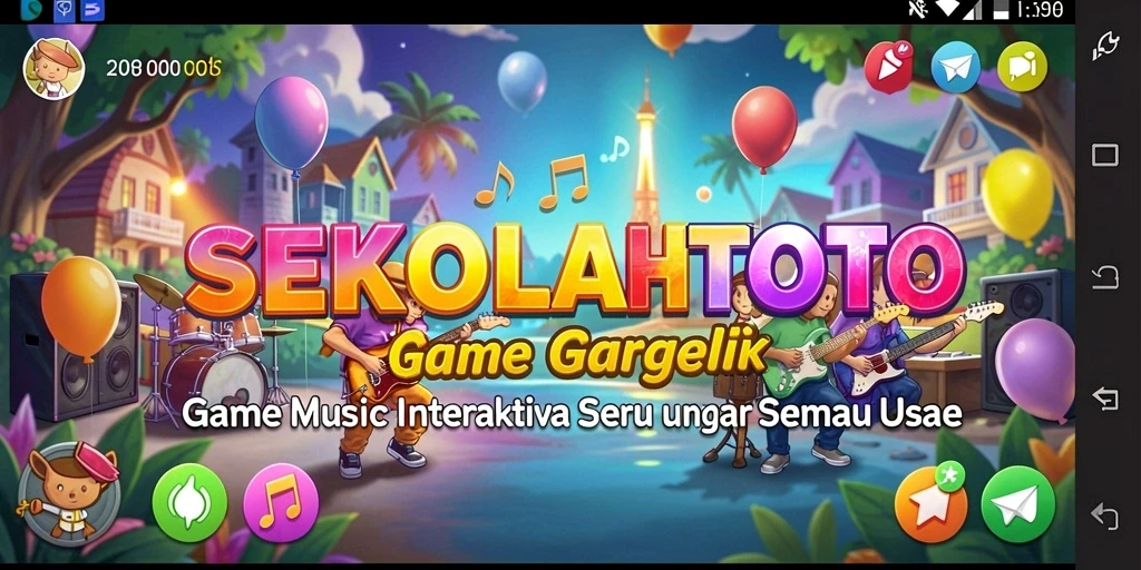 Tampilan gameplay SEKOLAHTOTO yang menarik dalam bermain musik interaktif.