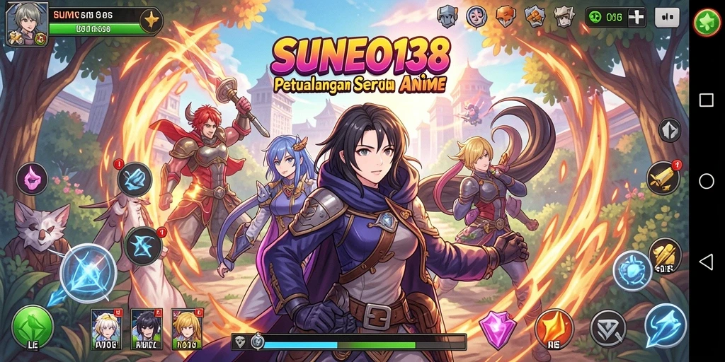 Tampilan gameplay SUNEO138 yang penuh warna dan aksi mendebarkan.
